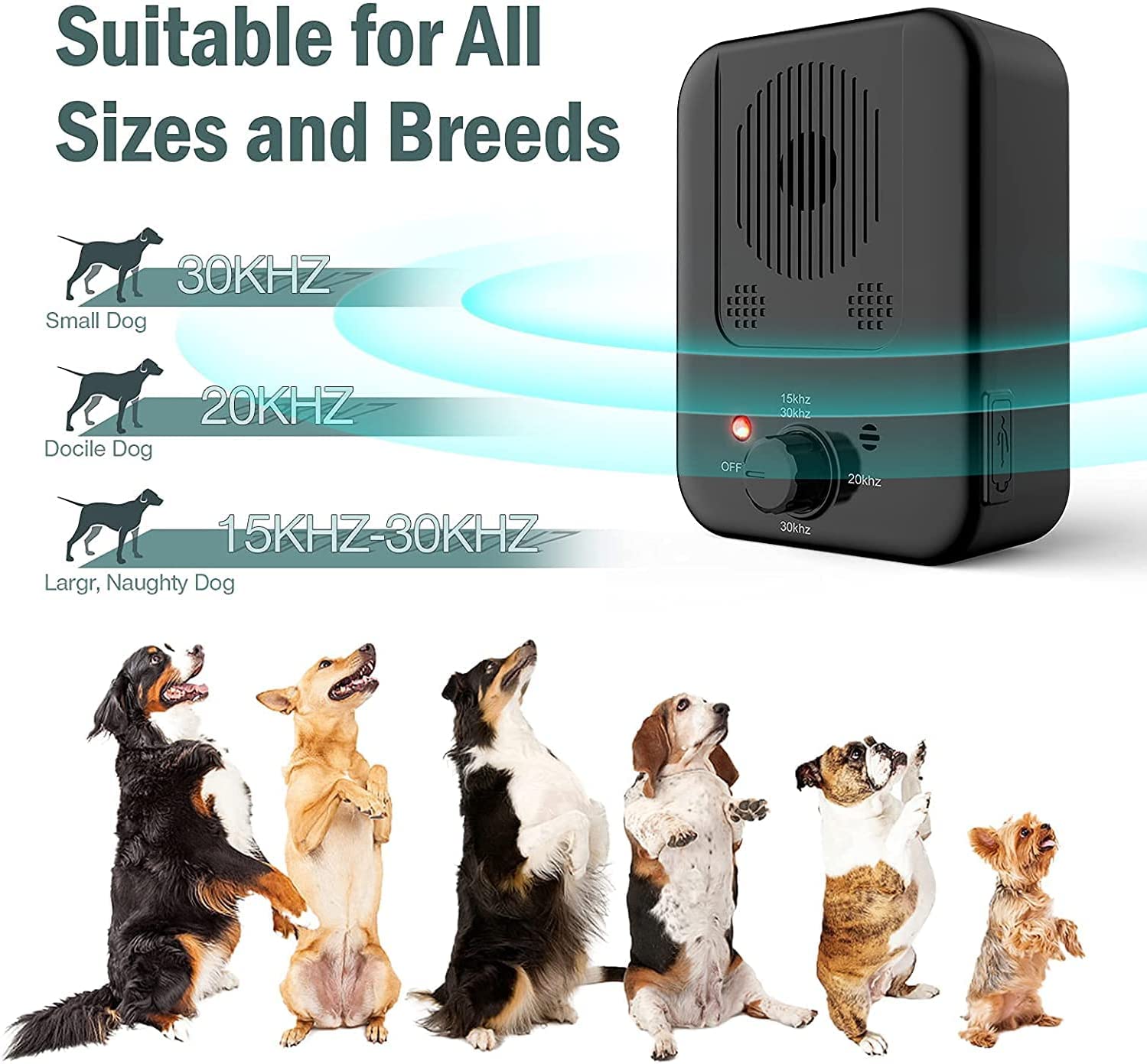 DogRepellers -Anti Bark Control Device Waterproof Dog Anti Barking