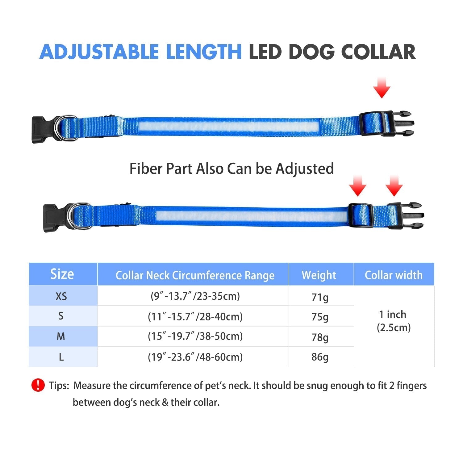 Luminous LED Light Dog Collar
