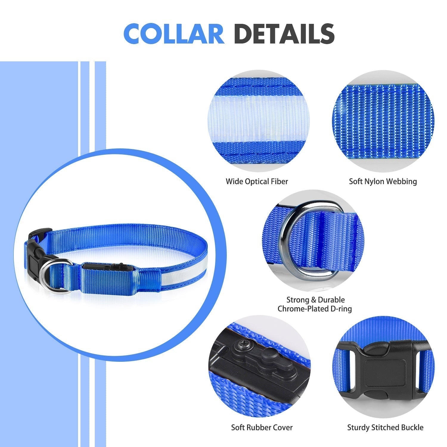Luminous LED Light Dog Collar