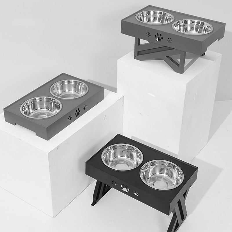 Double Elevated Adjustable Pet Feeder
