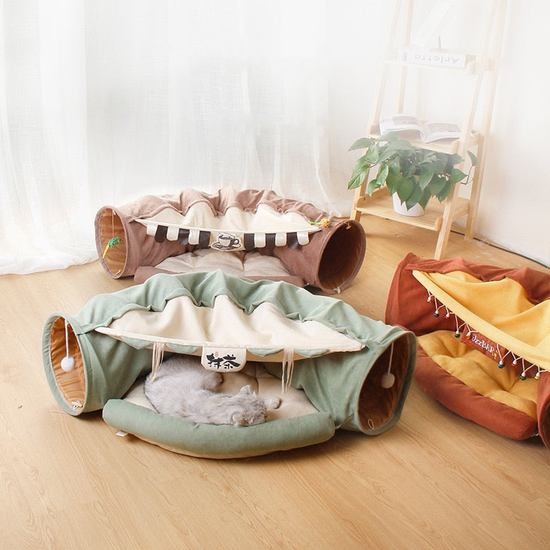 PlushyTunnel Bed- Cat Tunnel Bed